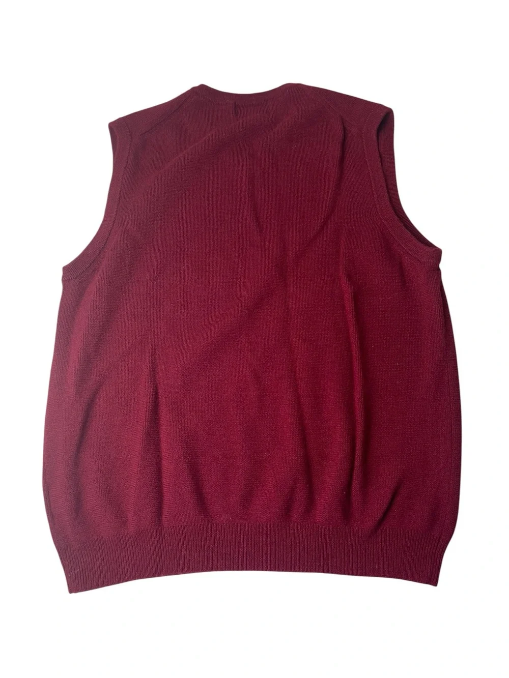 Eddie Bauer Men’s XL Tall 100% Wool Red/Black Sweater Vest Bundle
